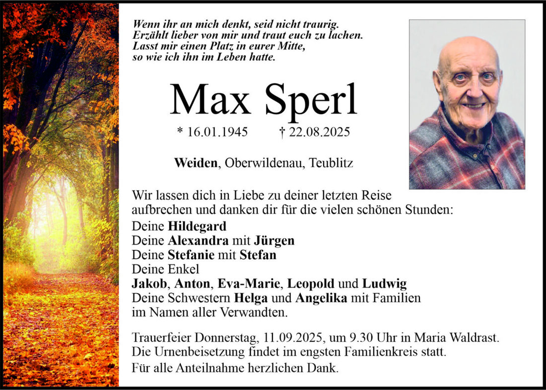 Begleitet durch: Bestattung Bauer - Weiden