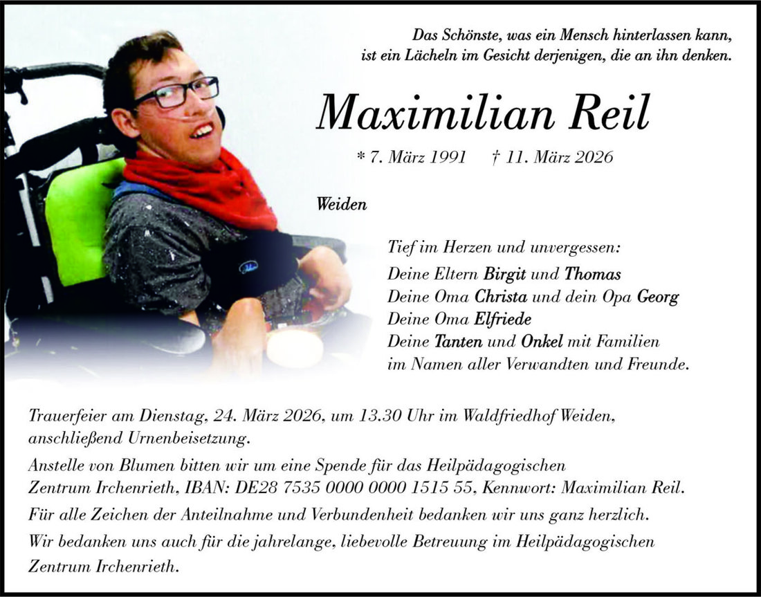 Begleitet durch: Bestattung Bauer - Weiden