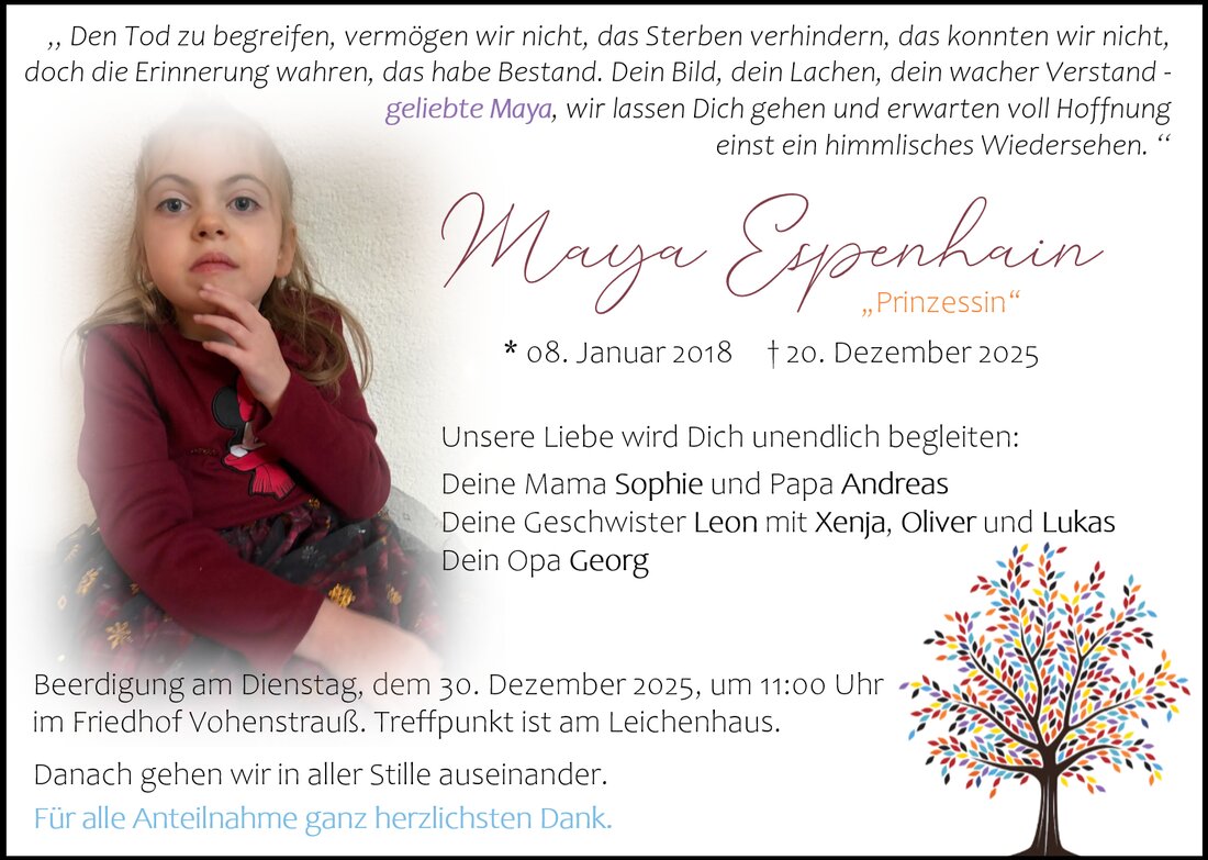 Begleitet durch: Bestattung Gronauer - Altenstadt/WN