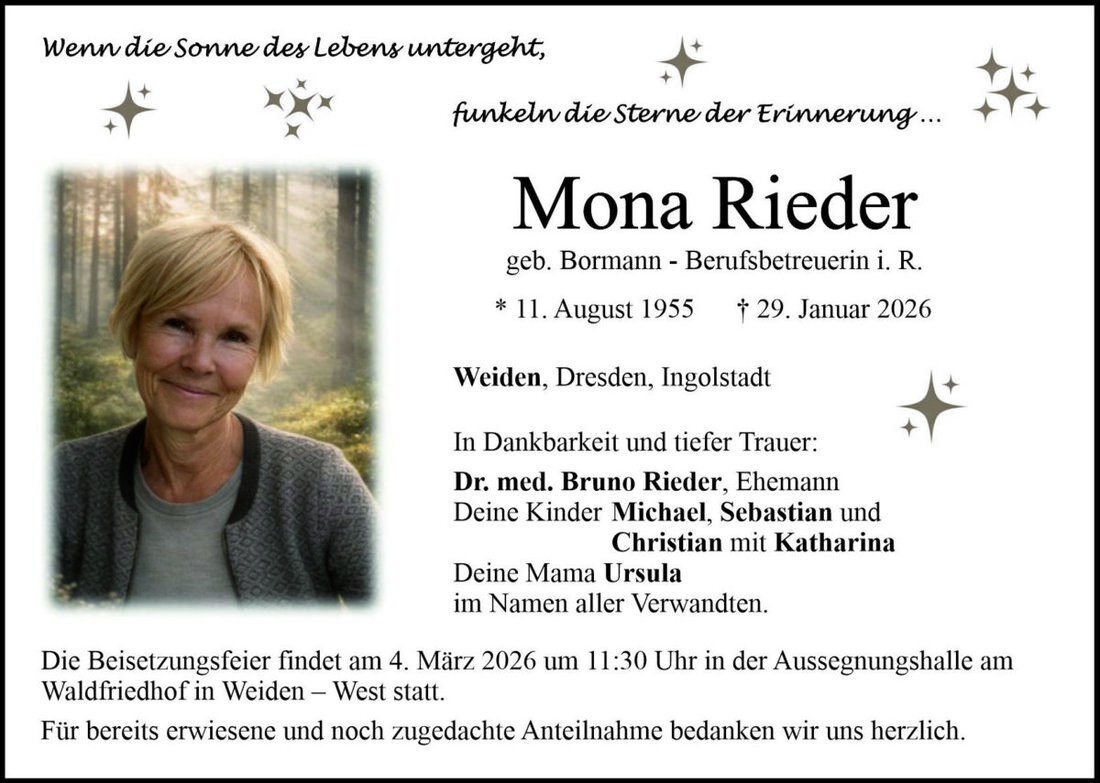 Begleitet durch: Bestattung Bauer - Weiden