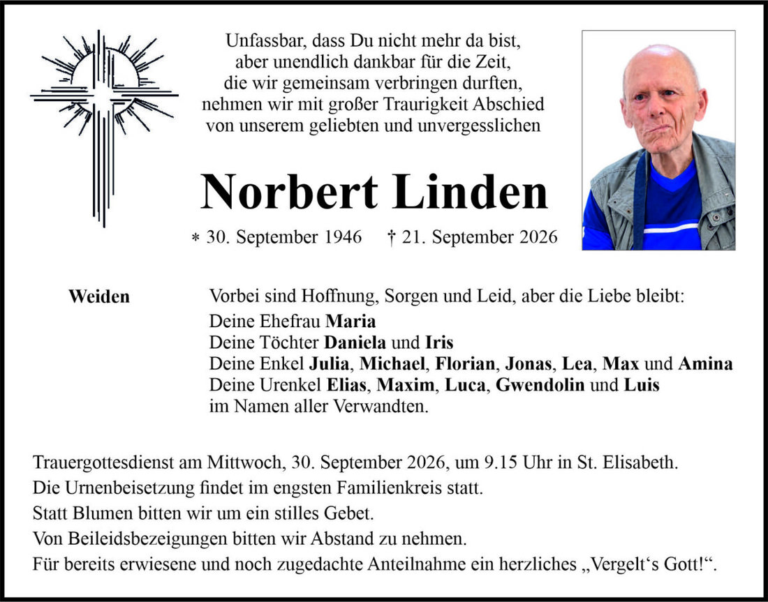 Begleitet durch: Bestattung Bauer - Weiden