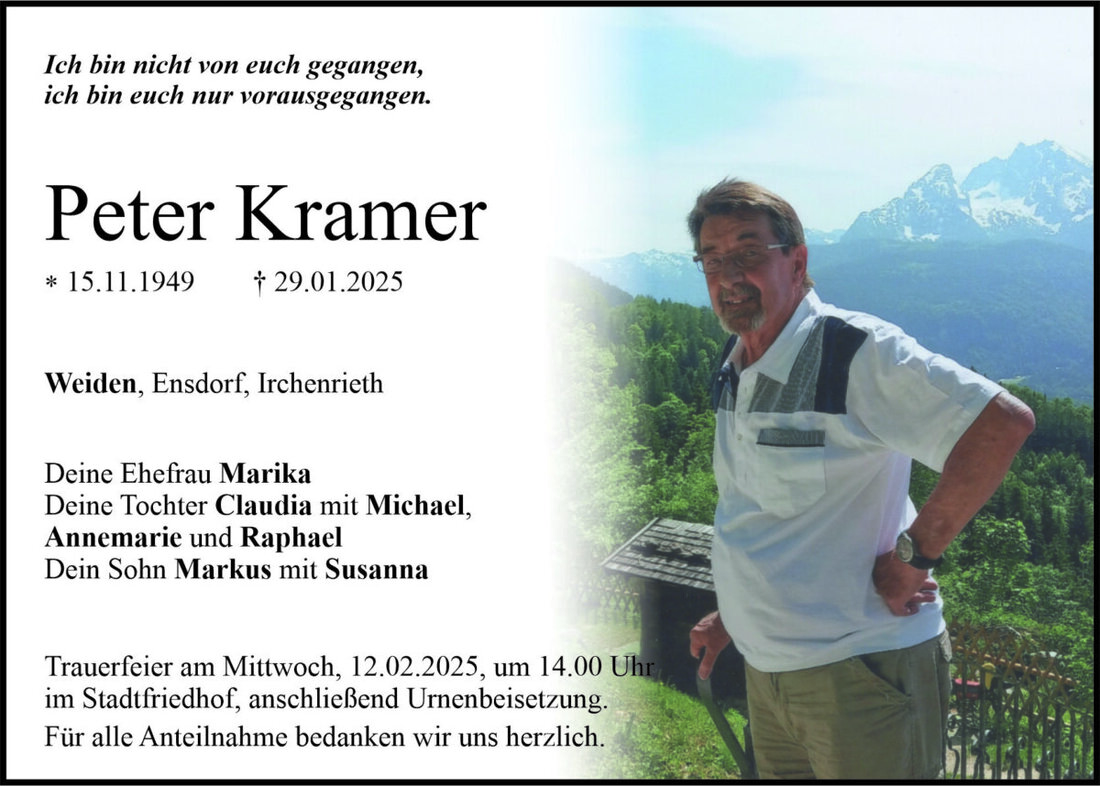 Begleitet durch: Bestattung Bauer - Weiden