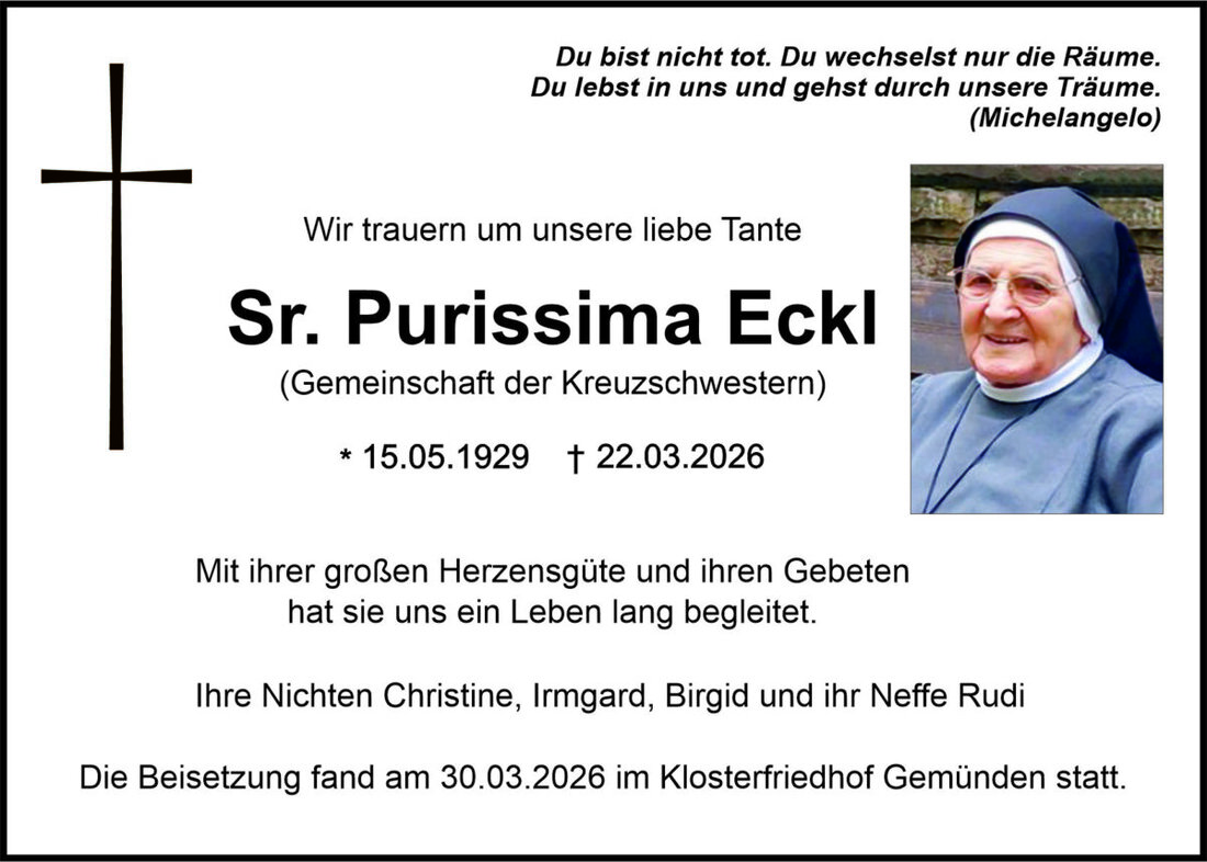 Begleitet durch: Bestattung Bauer - Weiden