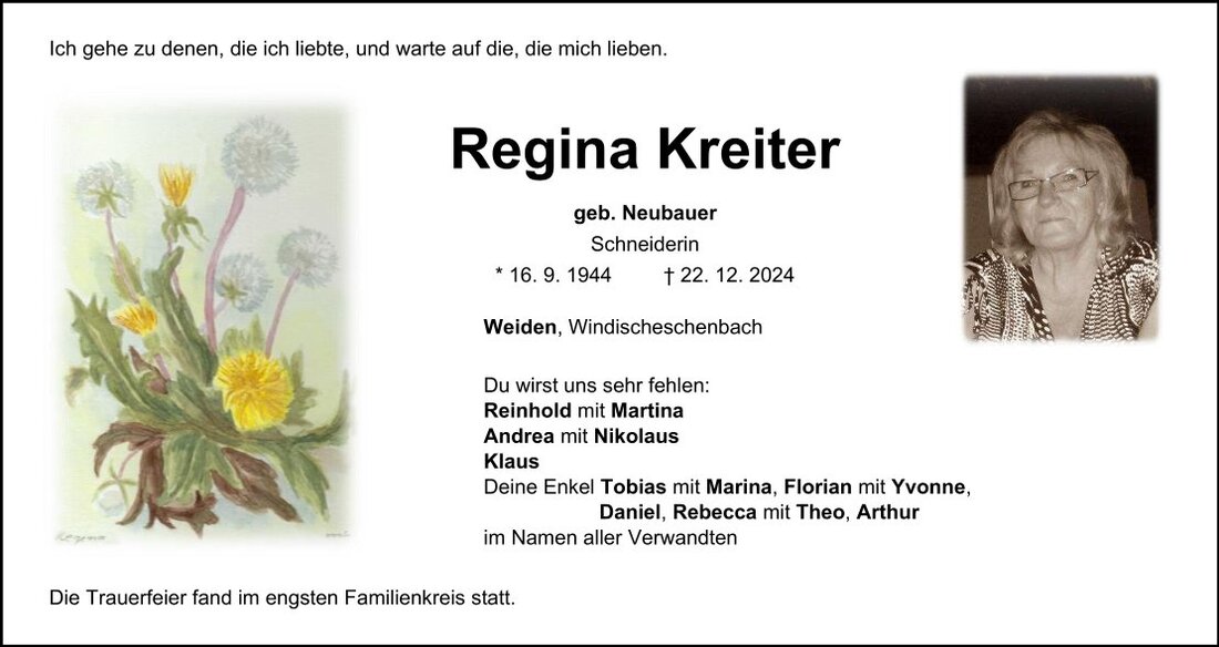 Begleitet durch: Bestattung Schmid - Neustadt/WN