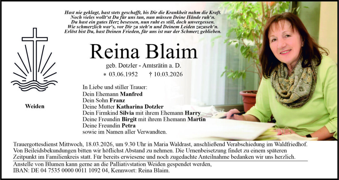 Begleitet durch: Bestattung Bauer - Weiden