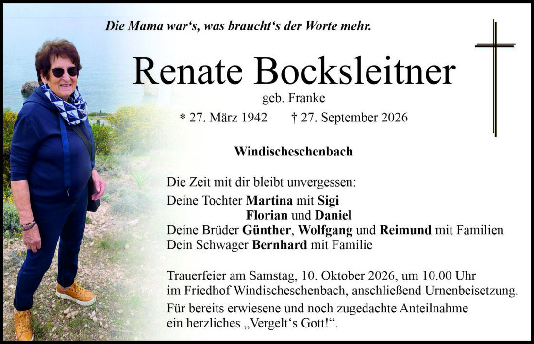 Begleitet durch: Bestattung Bauer - Weiden