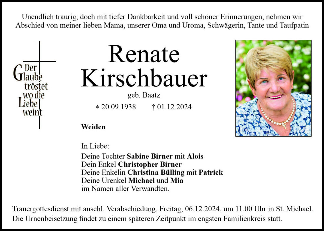 Begleitet durch: Bestattung Bauer - Weiden