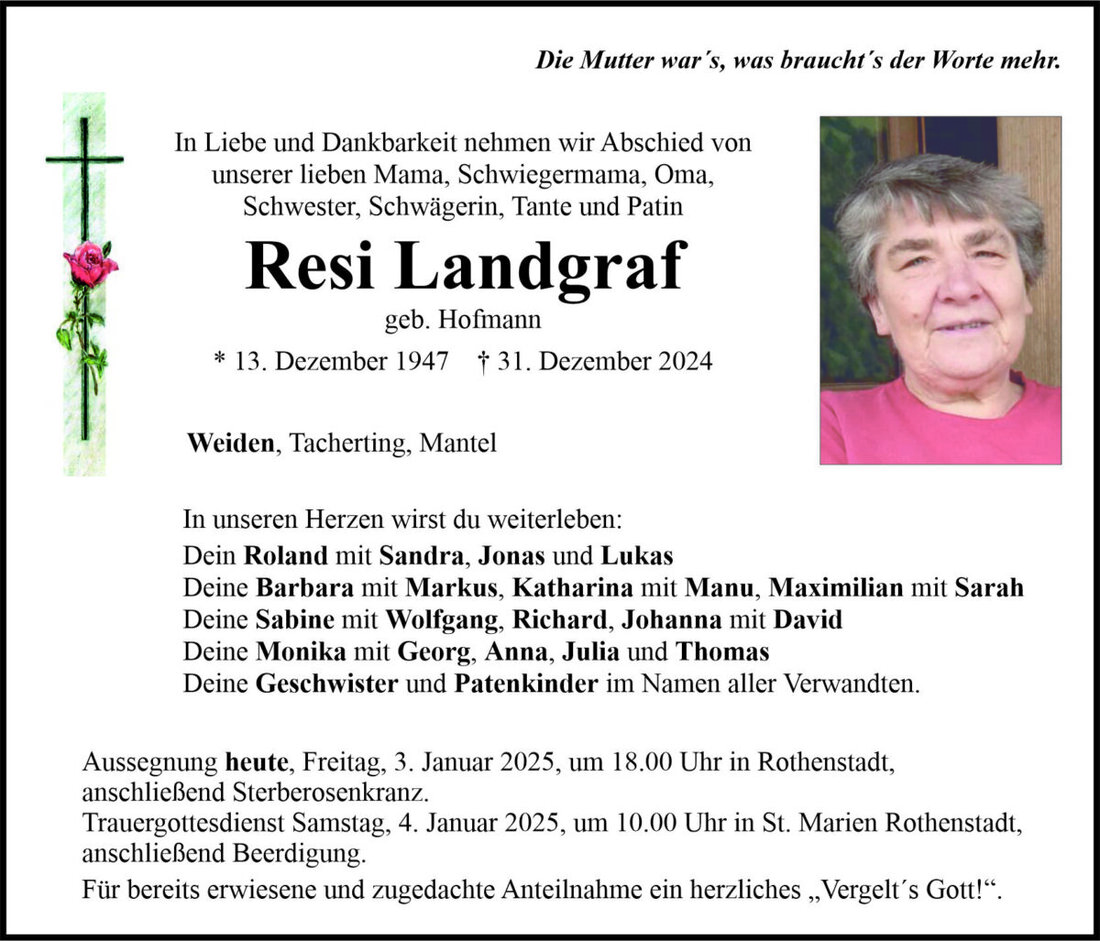 Begleitet durch: Bestattung Bauer - Weiden