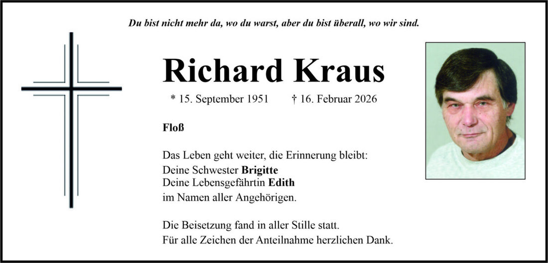 Begleitet durch: Bestattung Bauer - Weiden