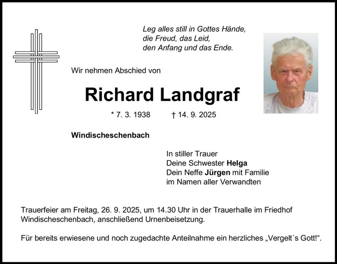 Begleitet durch: Bestattung Schmid - Neustadt/WN