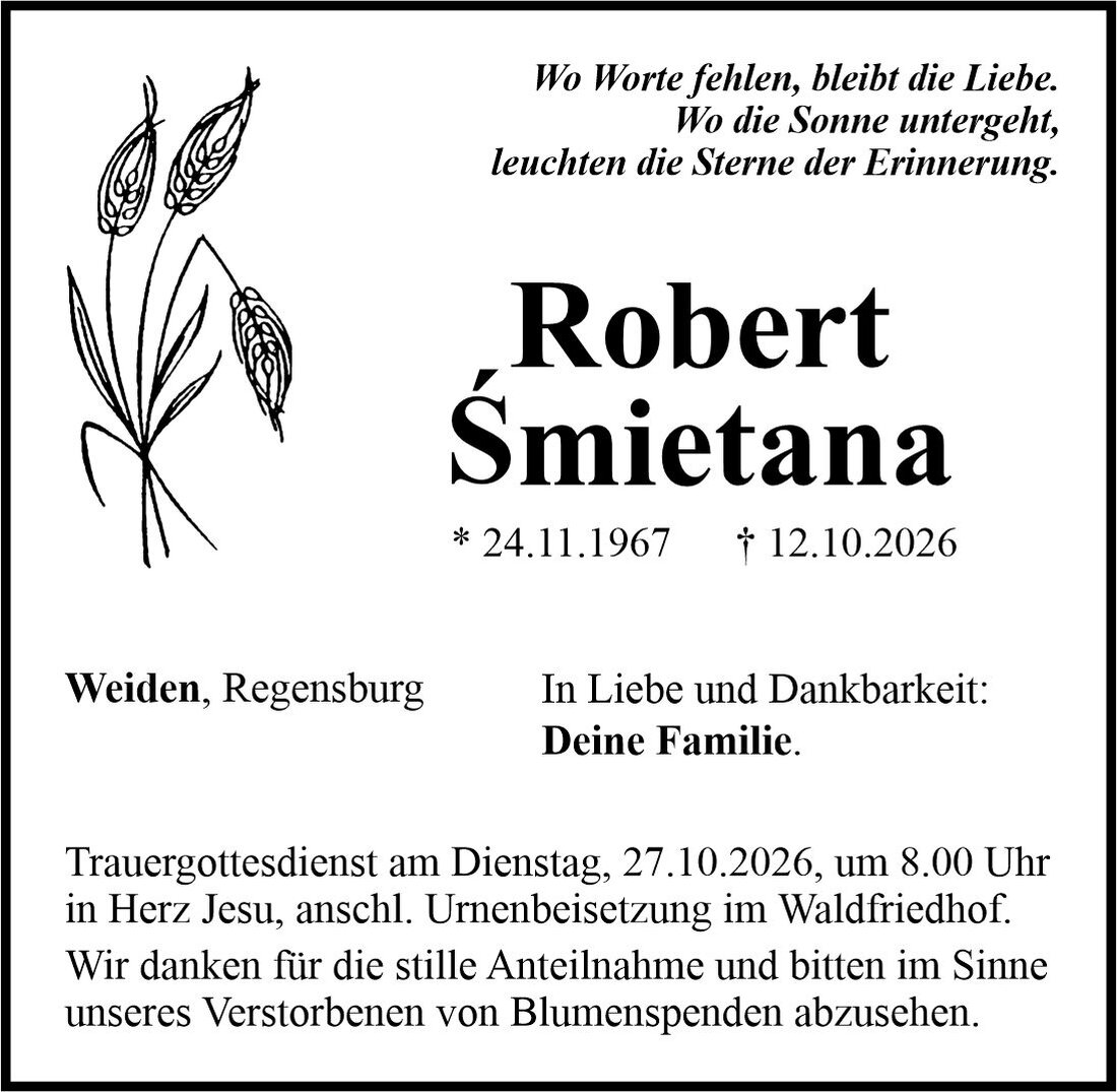 Begleitet durch: Bestattung Bauer - Weiden