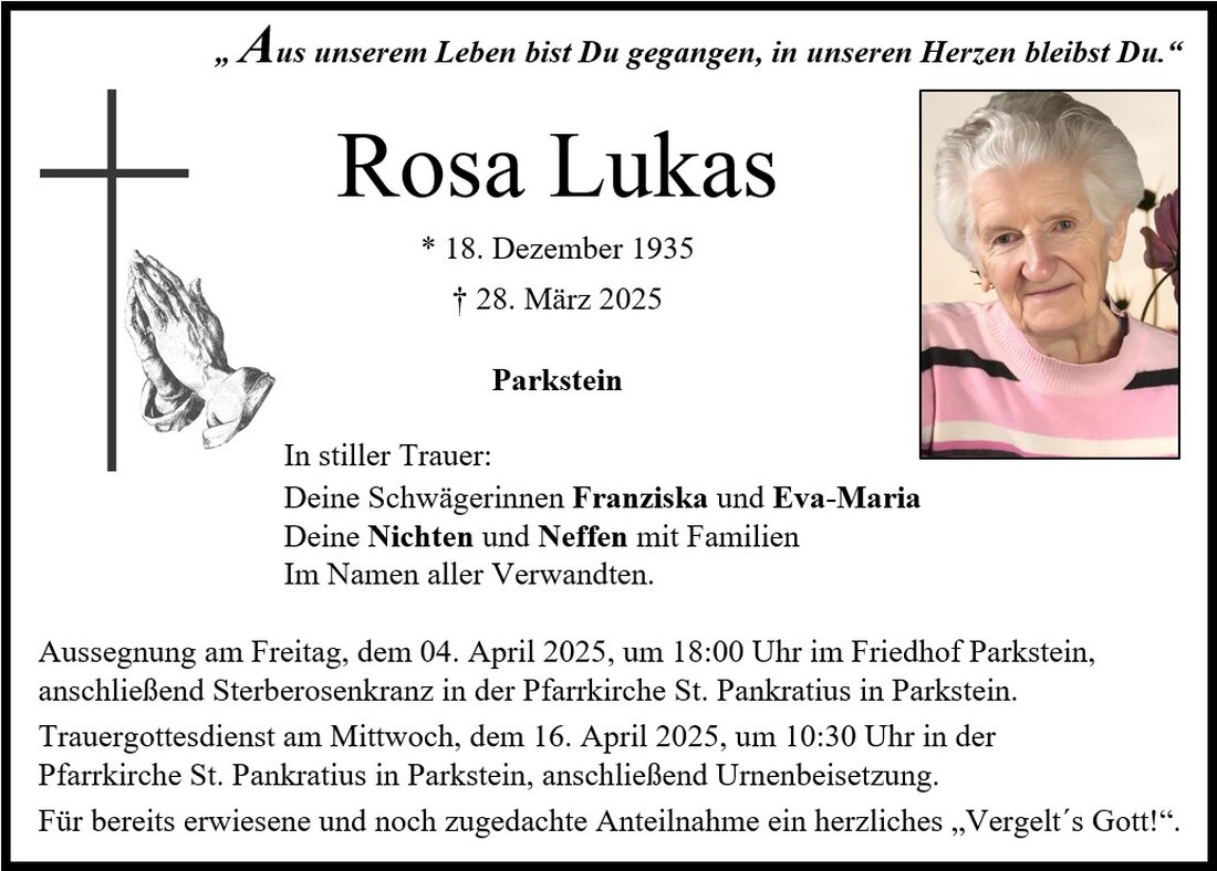 Begleitet durch: Bestattung Gronauer - Altenstadt/WN