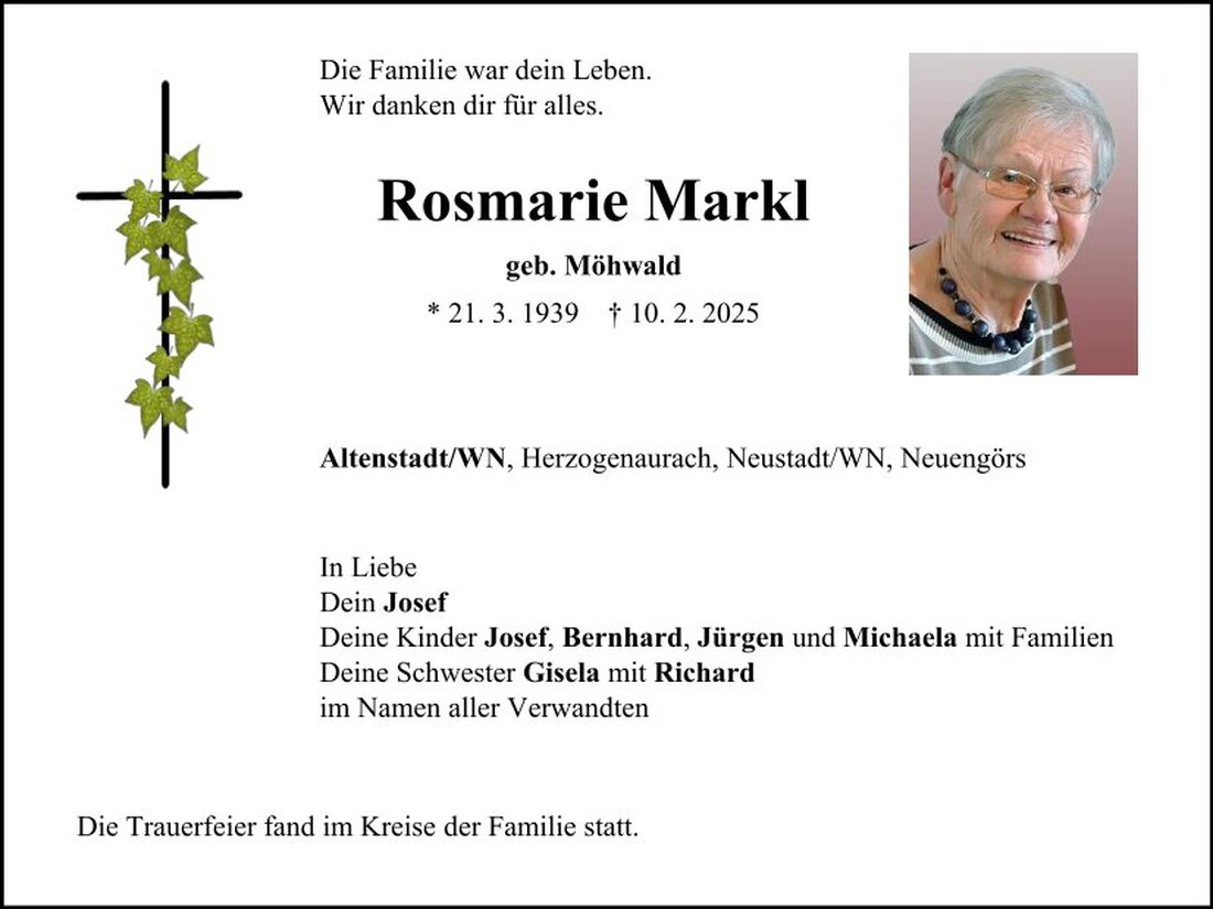 Begleitet durch: Bestattung Schmid - Neustadt/WN