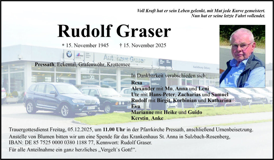 Begleitet durch: Bestattung Bauer - Weiden