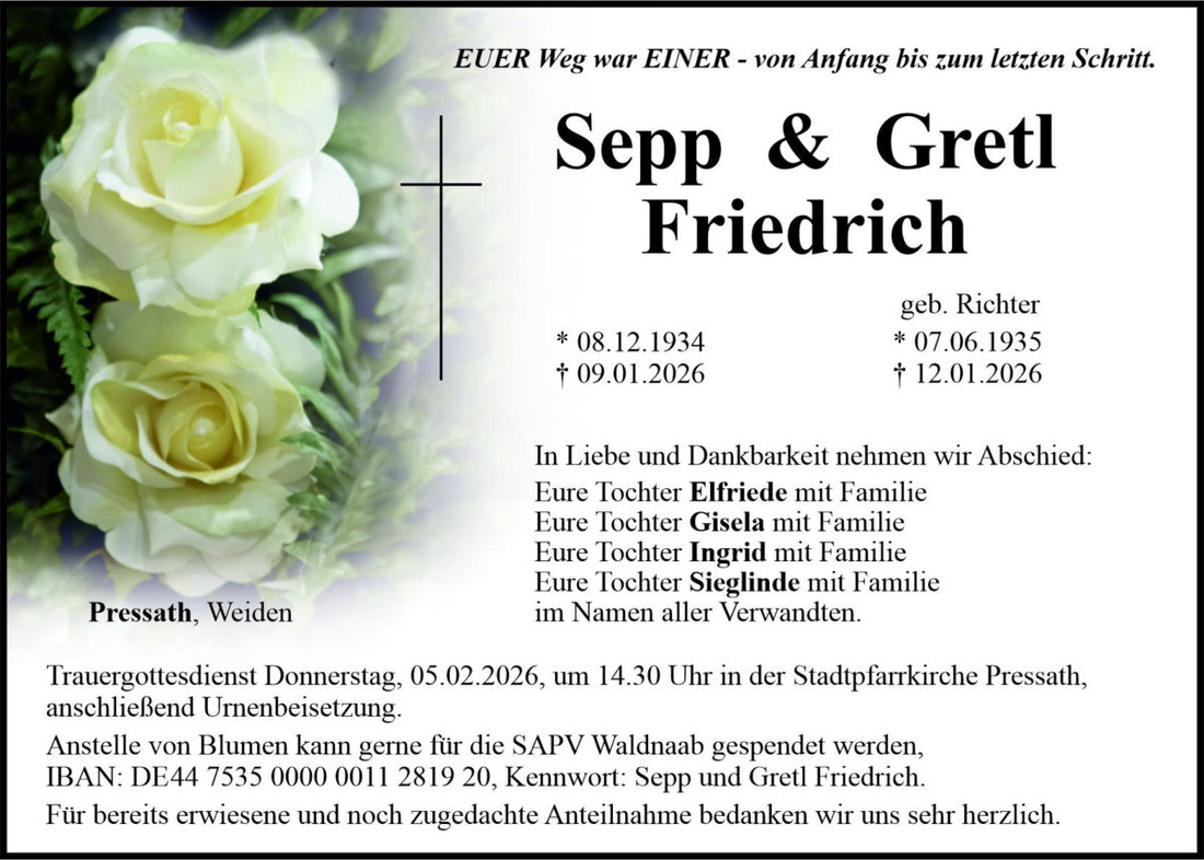 Begleitet durch: Bestattung Bauer - Weiden