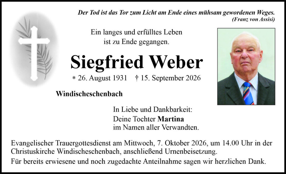 Begleitet durch: Bestattung Bauer - Weiden