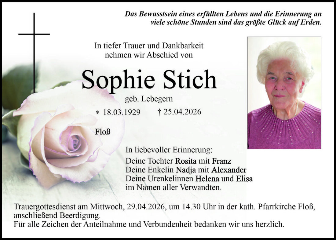 Begleitet durch: Bestattung Bauer - Weiden