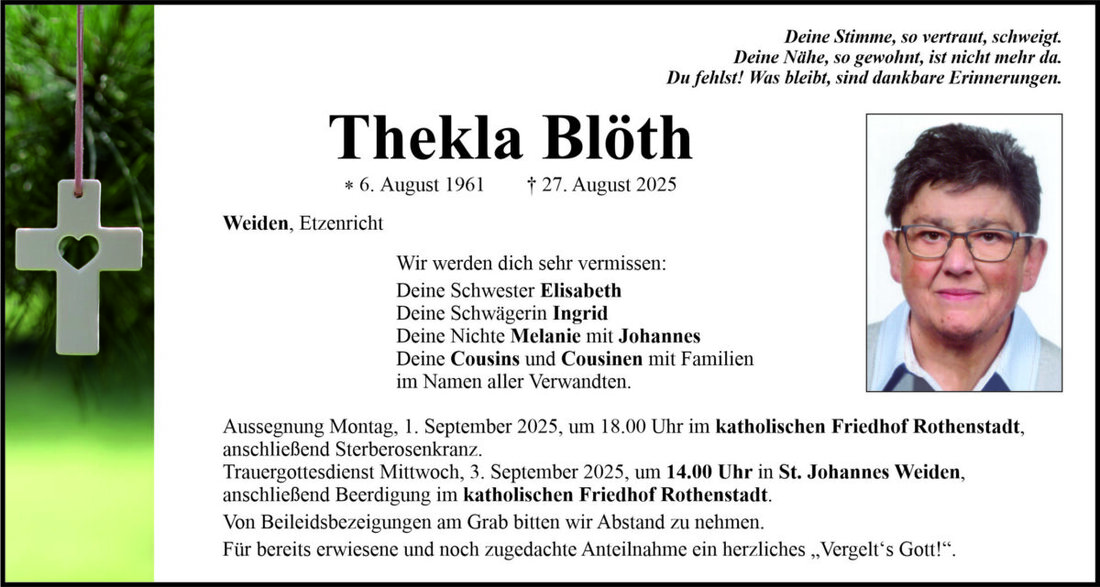 Begleitet durch: Bestattung Bauer - Weiden