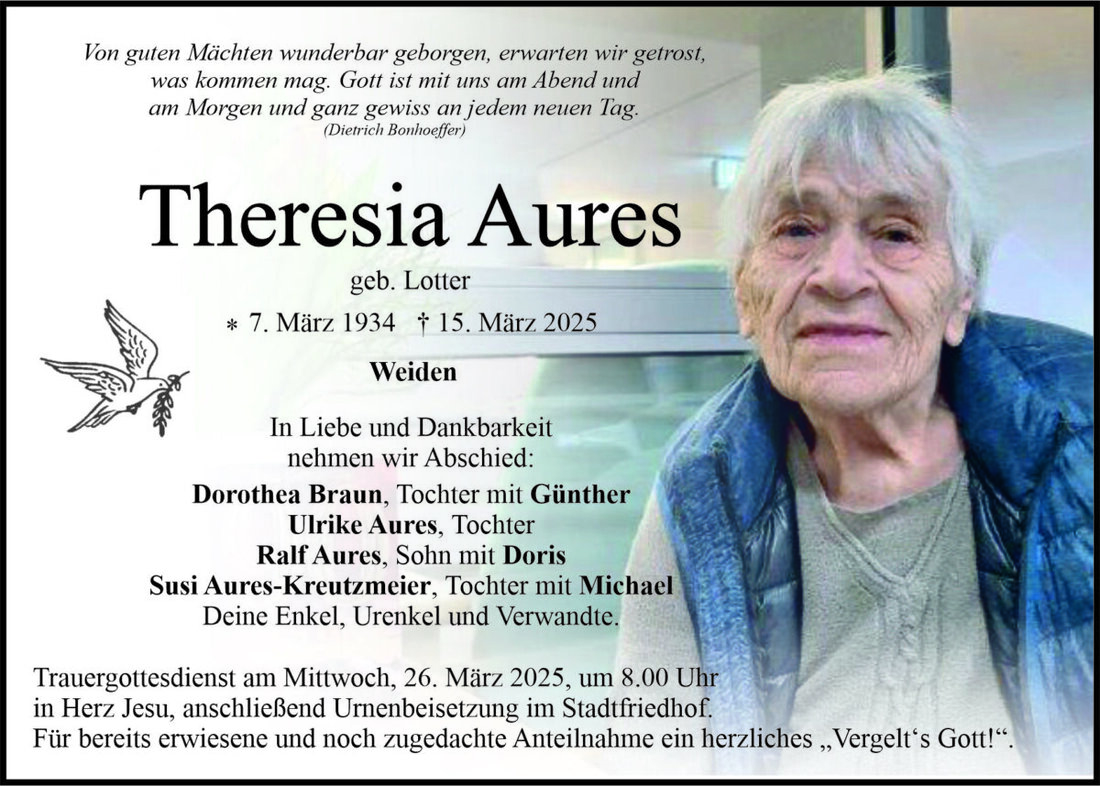 Begleitet durch: Bestattung Bauer - Weiden