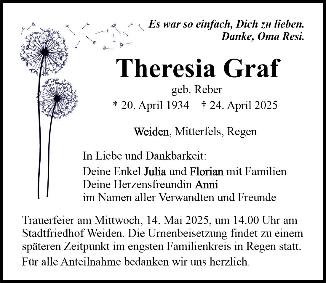 Begleitet durch: Bestattung Bauer - Weiden