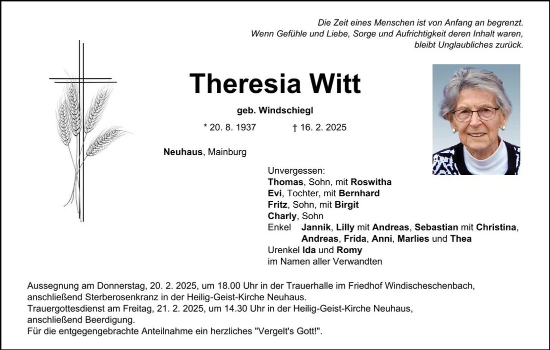 Begleitet durch: Bestattung Schmid - Neustadt/WN