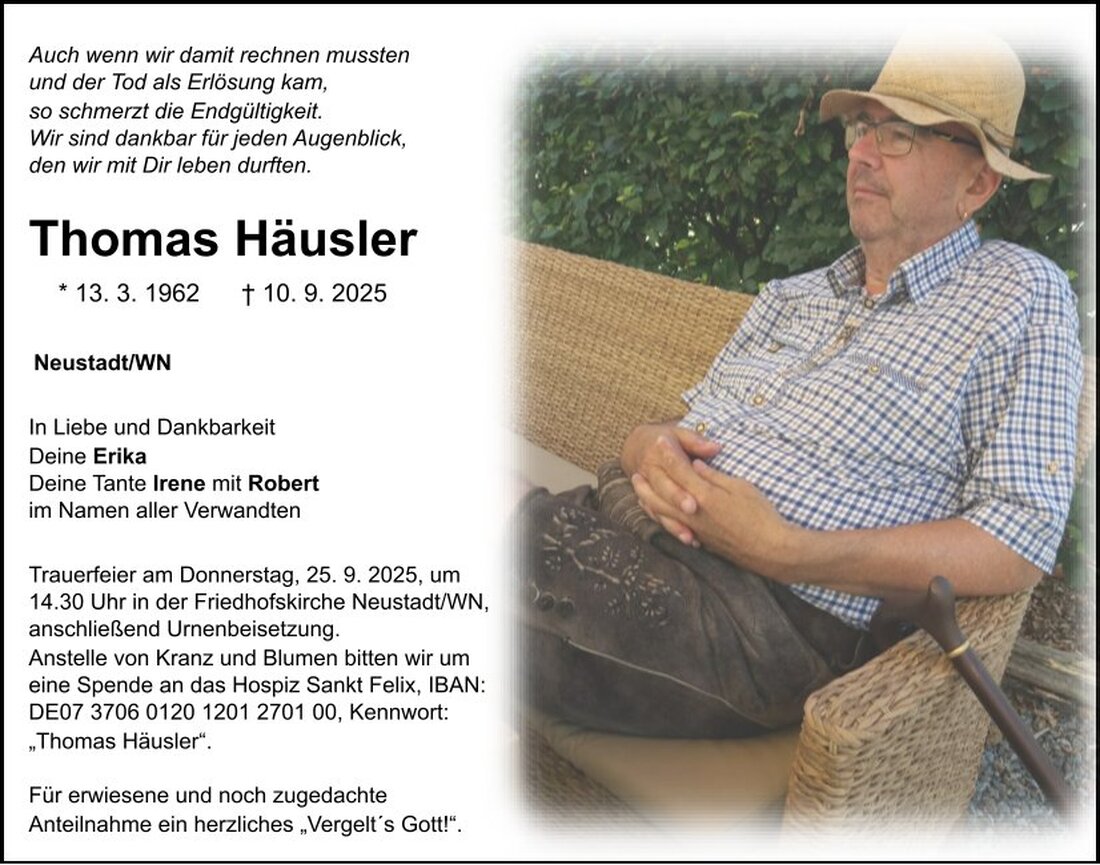 Begleitet durch: Bestattung Schmid - Neustadt/WN