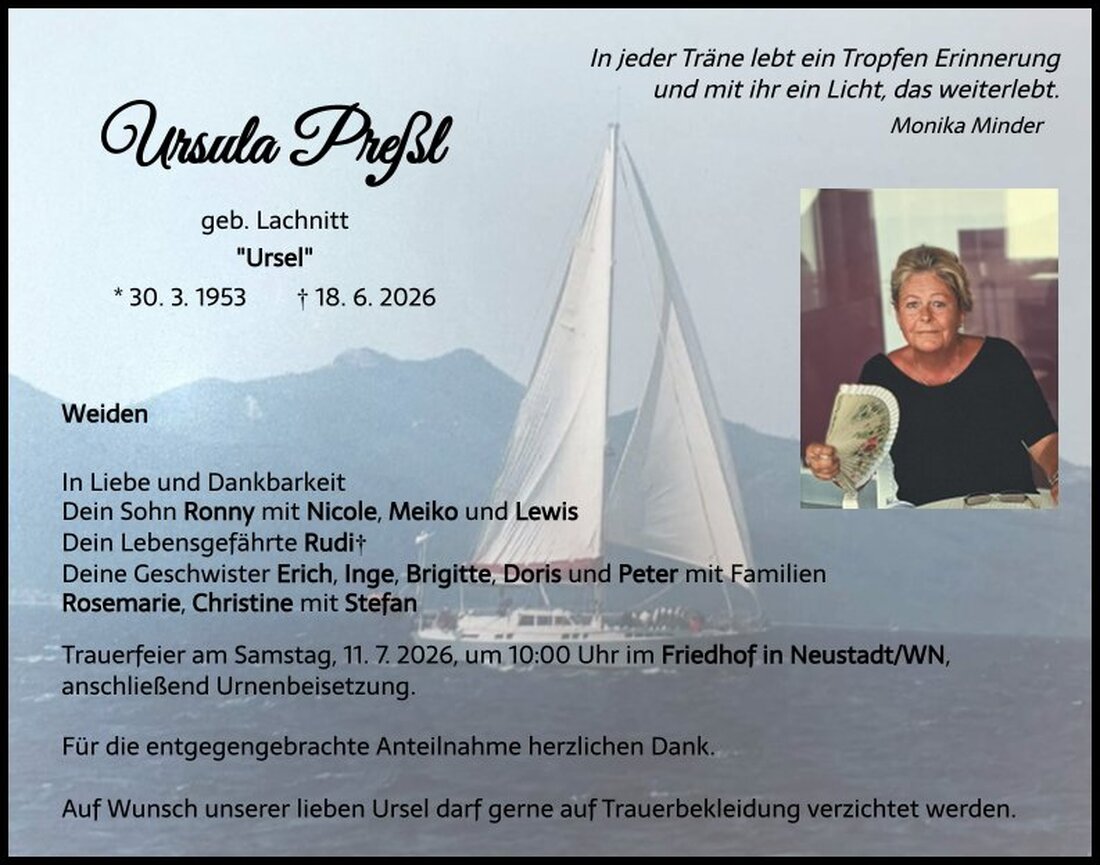 Begleitet durch: Bestattung Schmid - Neustadt/WN