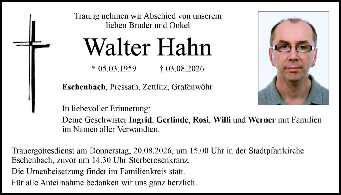 Begleitet durch: Bestattung Bauer - Weiden
