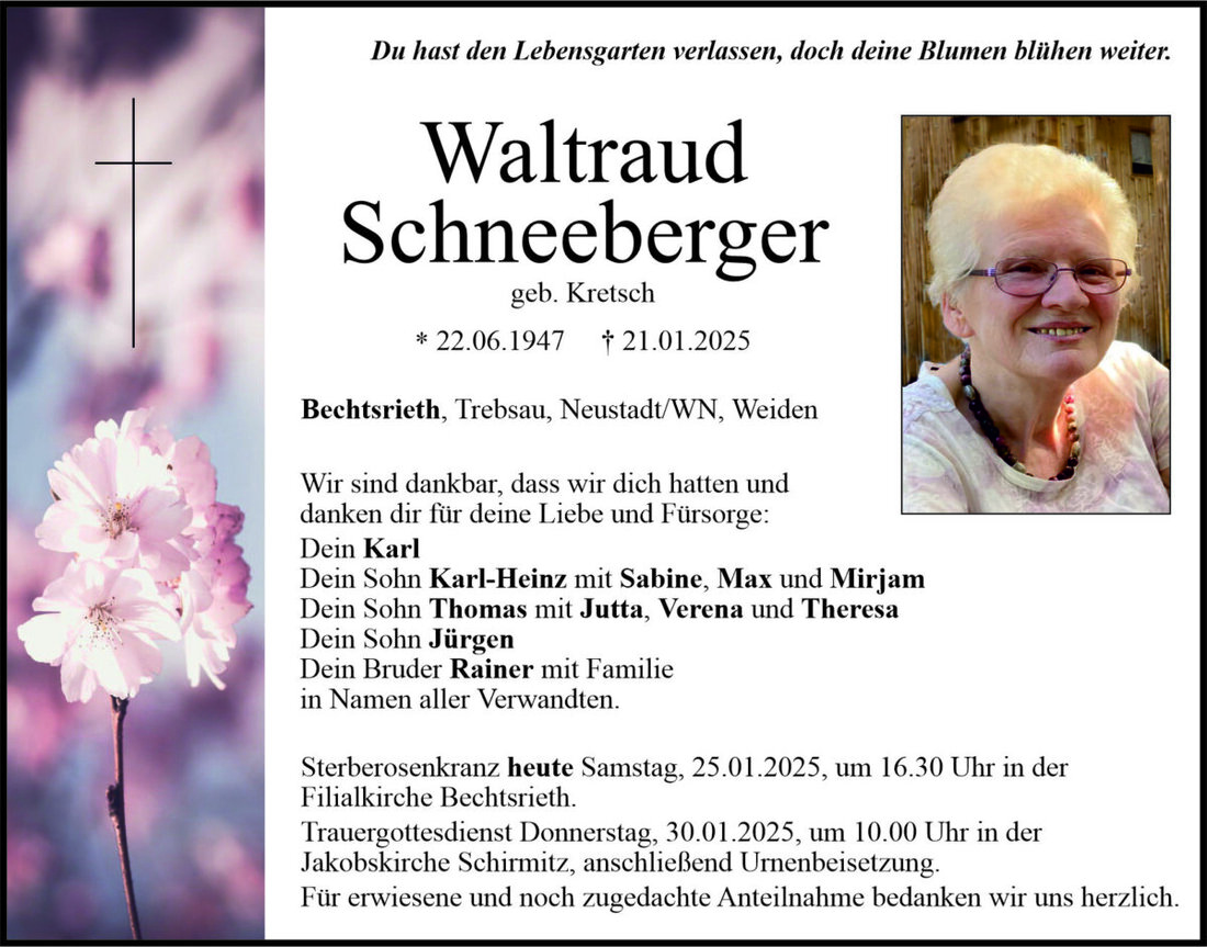 Begleitet durch: Bestattung Bauer - Weiden