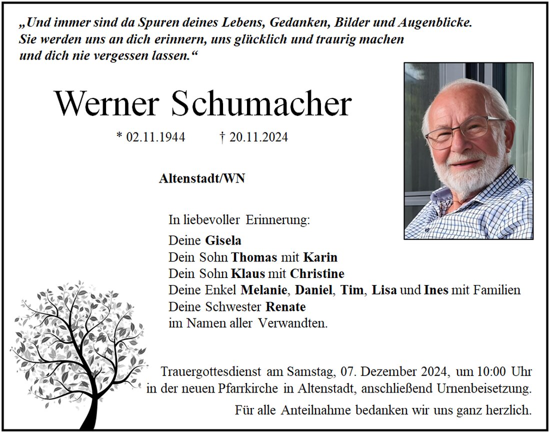 Begleitet durch: Bestattung Gronauer - Altenstadt/WN