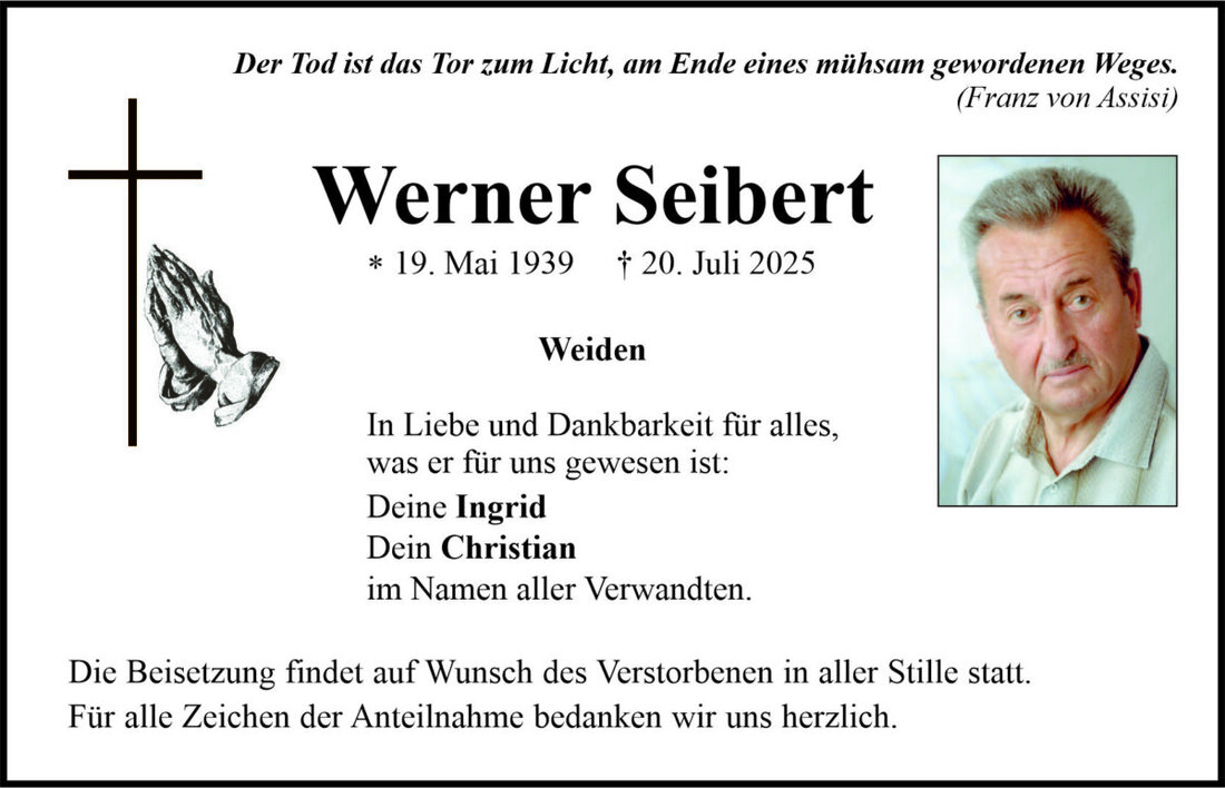 Begleitet durch: Bestattung Bauer - Weiden