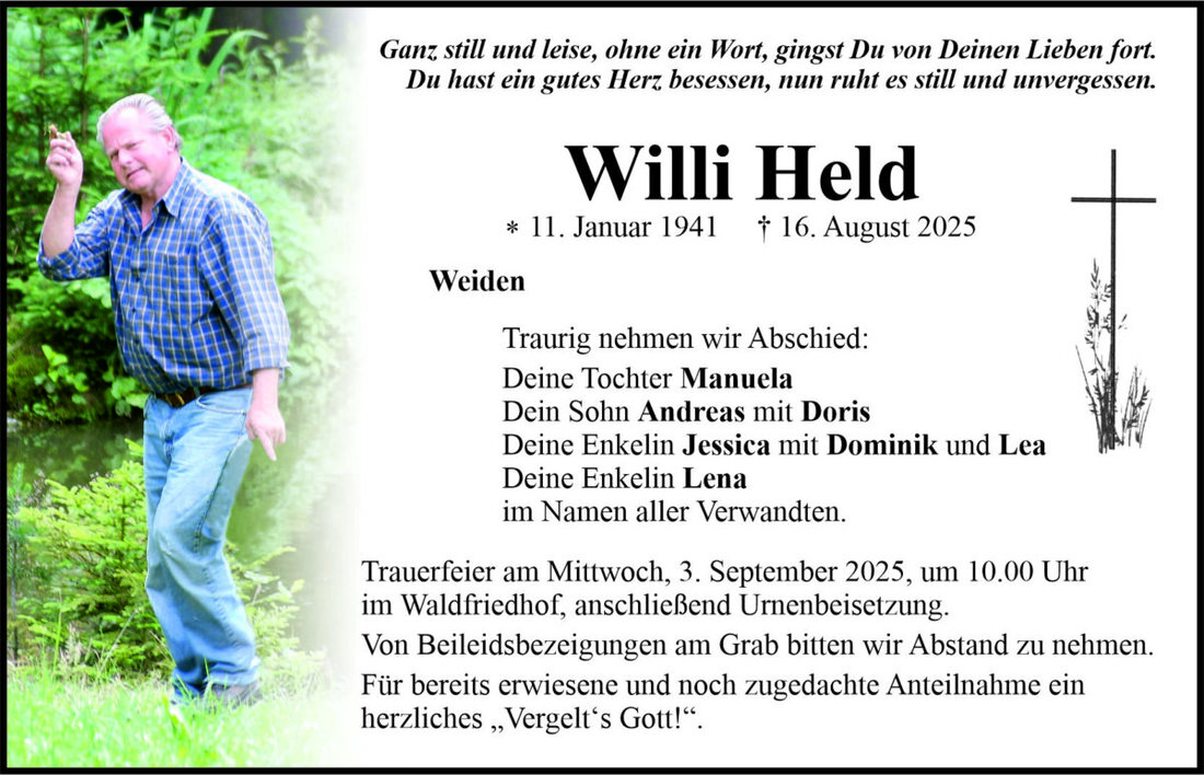 Begleitet durch: Bestattung Bauer - Weiden