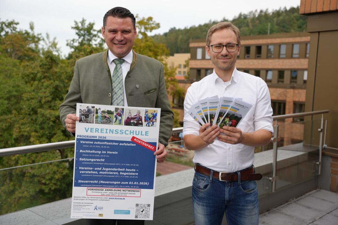Schwandorf. Die Vereinsschule geht in die achte Runde! Auch in diesem Herbst bietet die Lernende Region wieder kostenfreie Fortbildungsveranstaltungen für Vereine an. Zur Teilnahme sind alle Ehrenamtlichen im Landkreis Schwandorf herzlich eingeladen.