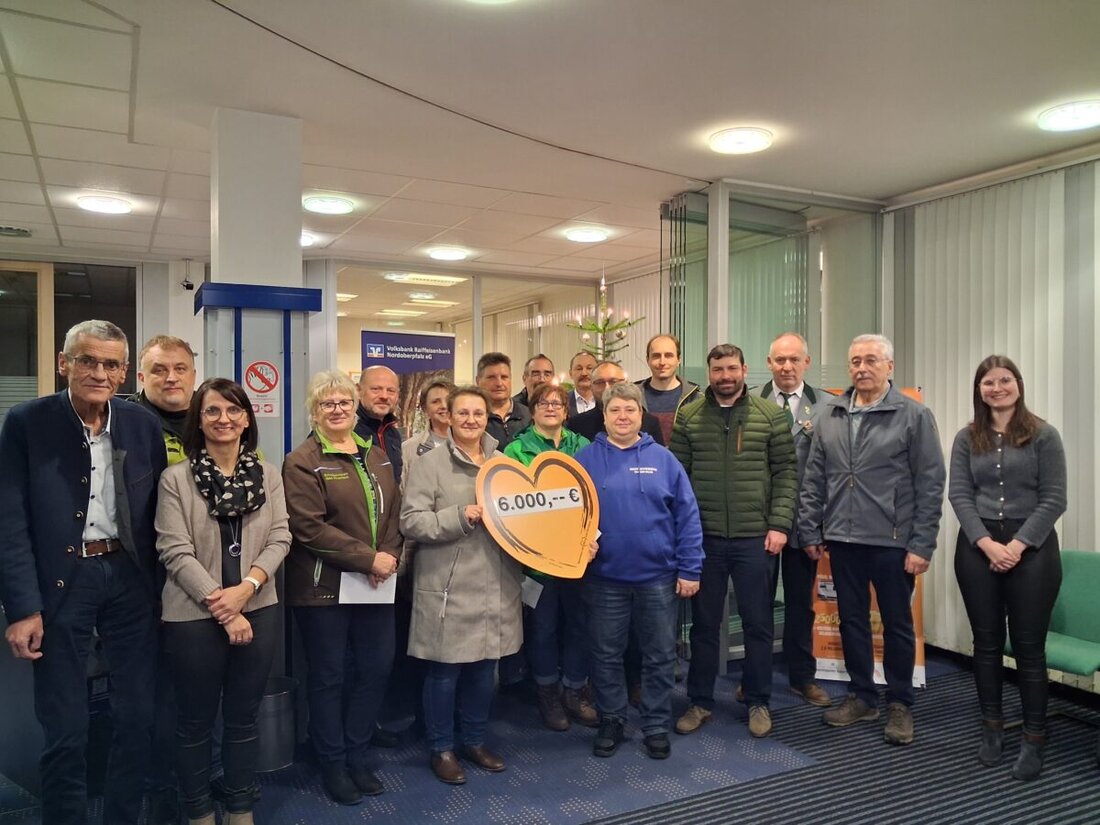 Waidhaus. Die Volksbank Raiffeisenbank Nordoberpfalz unterstützt kurz vor Weihnachten 17 Vereine und Organisationen in der Marktgemeinde mit insgesamt 6.000 Euro. Gewürdigt werden Einsatz, Sport und Gemeinschaft vor Ort.