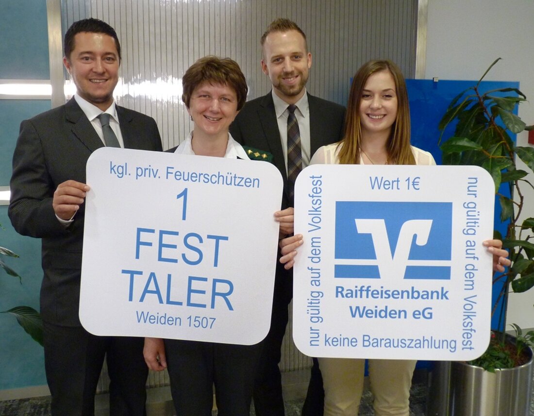 Weiden. Auch in diesem Jahr gibt es bei der Raiffeisenbank Weiden wieder günstige Volksfesttaler. Mit dem “Volksfestgeld” kann man an allen Ständen am Festplatz bezahlen. Nur für die Parkplatzgebühren gelten [&hellip;]