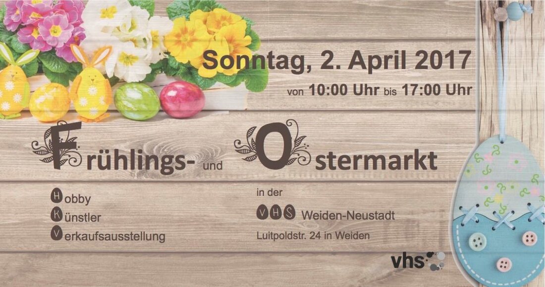 Weiden/Neustadt/WN. Der Frühling steht schon in den Startlöchern und bald ist es auch schon wieder soweit: Dann schmücken farbenfrohe Stiefmütterchen, Osterhasen und kunterbunte Eier die Fensterbretter der Häuser. Zu diesem [&hellip;]
