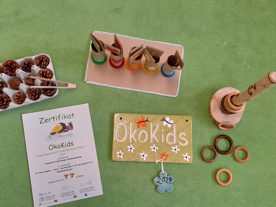 Falkenberg. Die Johanniter-Kinderkrippe „Waldnaabzwerge“ erhielt erstmals die ÖkoKids-Zertifizierung für ihr Engagement in Natur und Nachhaltigkeit.