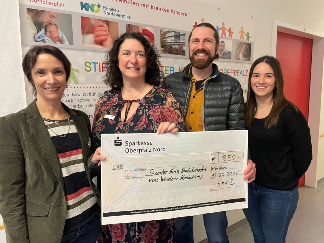 Weiden. Die "Weidner Komödiens" spendeten 850 Euro aus ihren Theateraufführungen an den Bunten Kreis Nordoberpfalz, der kranke Kinder unterstützt.