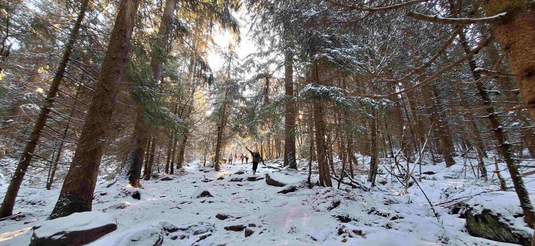 Erbendorf. Schüler der Klassen 6aG und 7M erlebten mit Lehrern eine spannende Winterwanderung durchs Fichtelgebirge bis zum Kösseinehaus, genossen dort eine Pause mit Ausblick.