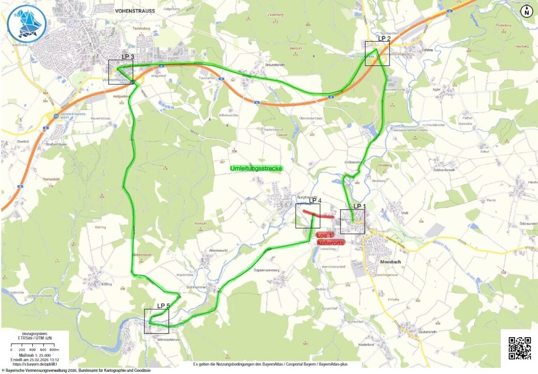 Moosbach. Anfang nächster Woche starten die Arbeiten an der Kreisstraße NEW 27 zwischen Moosbach und Burgtreswitz. Bis Ende April wird außerorts die Fahrbahn erneuert; Umleitung über Lohma und Vohenstrauß.