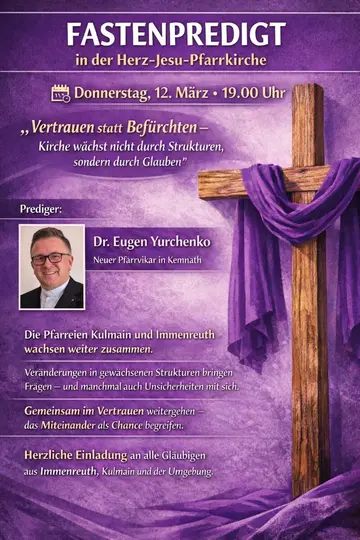 Fastenpredigt in Immenreuth stärkt Glauben statt Strukturen