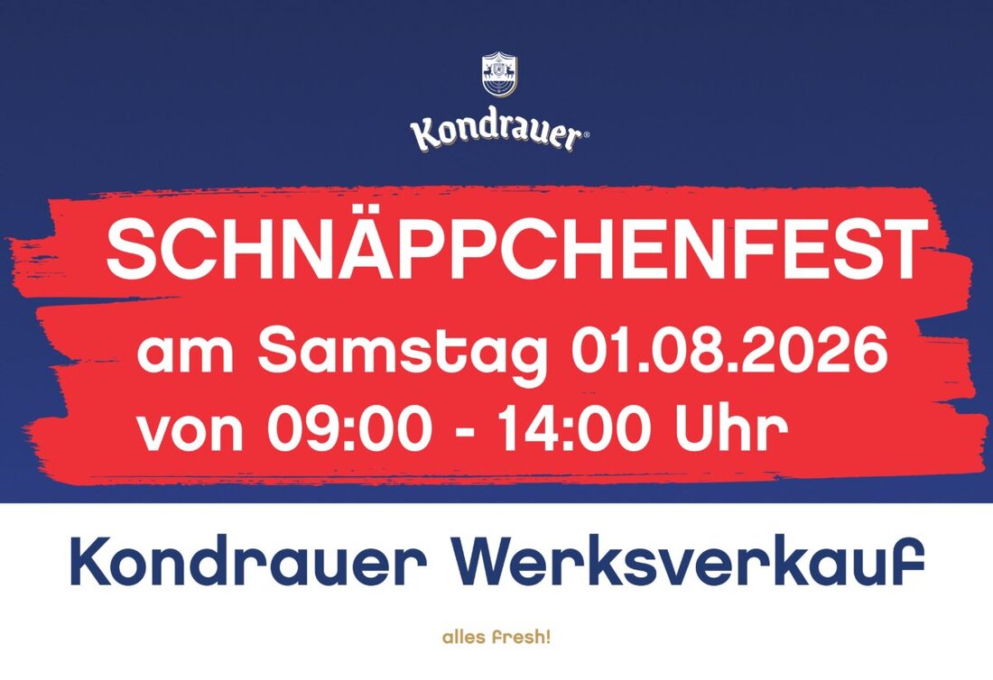 Waldsassen. Am Samstag, 1. August, lädt Kondrauer von 9 bis 14 Uhr zum Schnäppchenfest im Werksverkauf ein, mit Sonderposten, 10 Prozent Rabatt, Extra-Nachlass auf Natur+ und Programm für Familien.