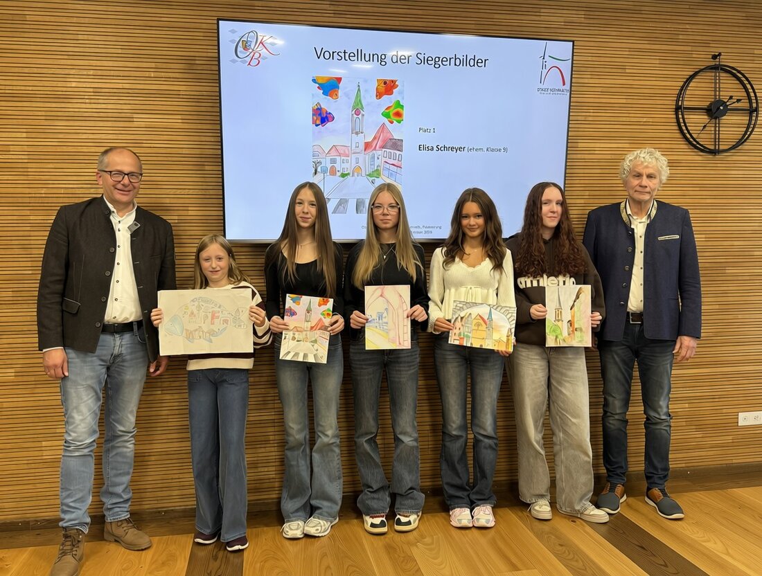  Kemnath. Wie junge Menschen ihre Heimat sehen, zeigt das Siegerbild von Elisa Schreyer: Mit ihrem Blick auf den Kemnather Stadtplatz und farbenfrohen Karpfen überzeugte die Schülerin der Staatlichen Realschule Kemnath die Jury des Plakatwettbewerbs für die Oberpfälzer Kulturtage 2027. 