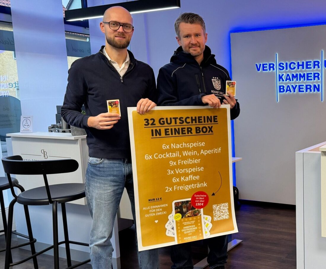 Amberg/Sulzbach. Round Table 235 Amberg-Sulzbach präsentiert das Amberger Gastronomiequartett 2026. Für zwölf Euro gibt es Gutscheine über 150 Euro, der Erlös fließt zu 100 Prozent an soziale Projekte im Landkreis.